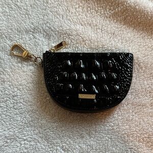 Brahmin Melbourne Britt Black Croc-Embossed Change Purse
